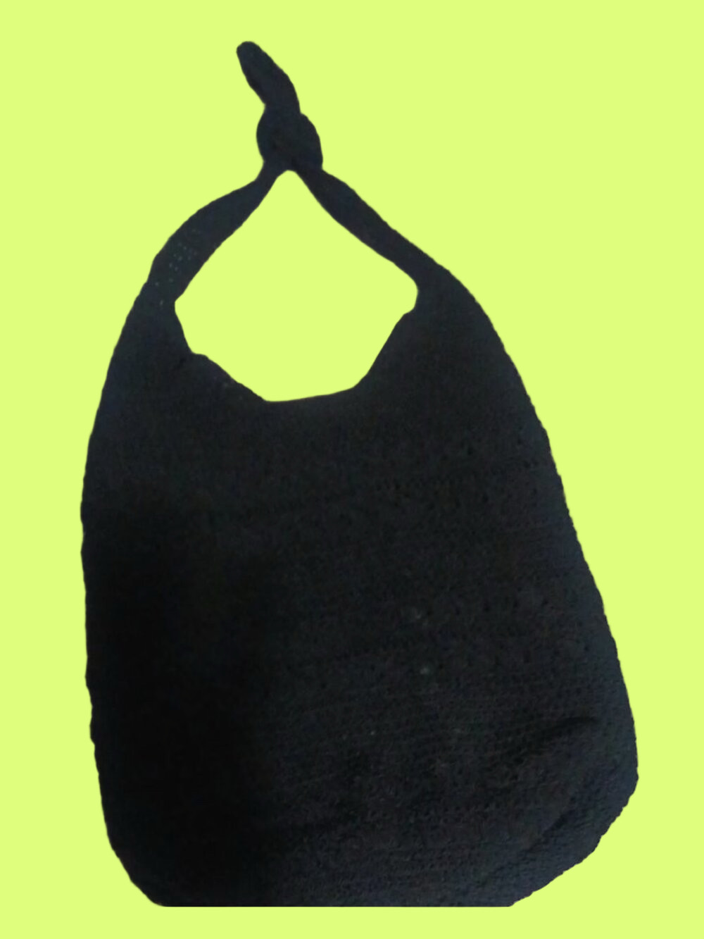 Frankie & Johnnie Classic Black Crochet Shoulder Bag/Tote